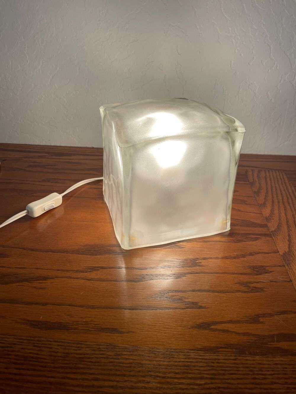 Iviken Glass Ice Cube Lamp from Ikea, 1990s